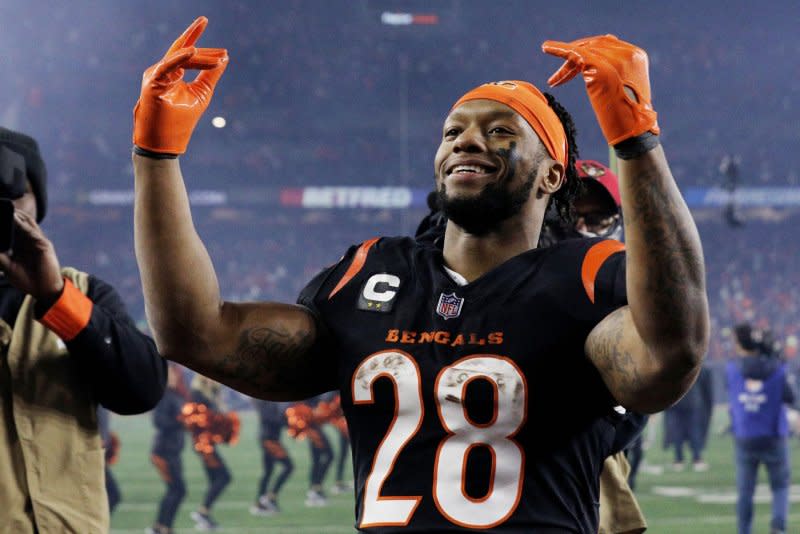 Running back Joe Mixon totaled 1,410 yards from scrimmage and 12 touchdowns last season for the Cincinnati Bengals. File Photo by John Sommers II/UPI