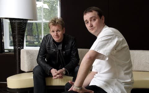 Jason Atherton with his former boss, Gordon Ramsay - Credit: Tony Buckingham/REX/Shutterstock