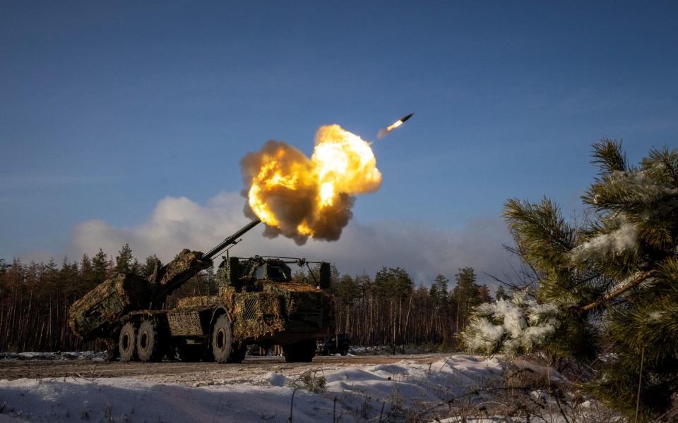 Ukrainian forces fire at Russian positions in the Donetsk region