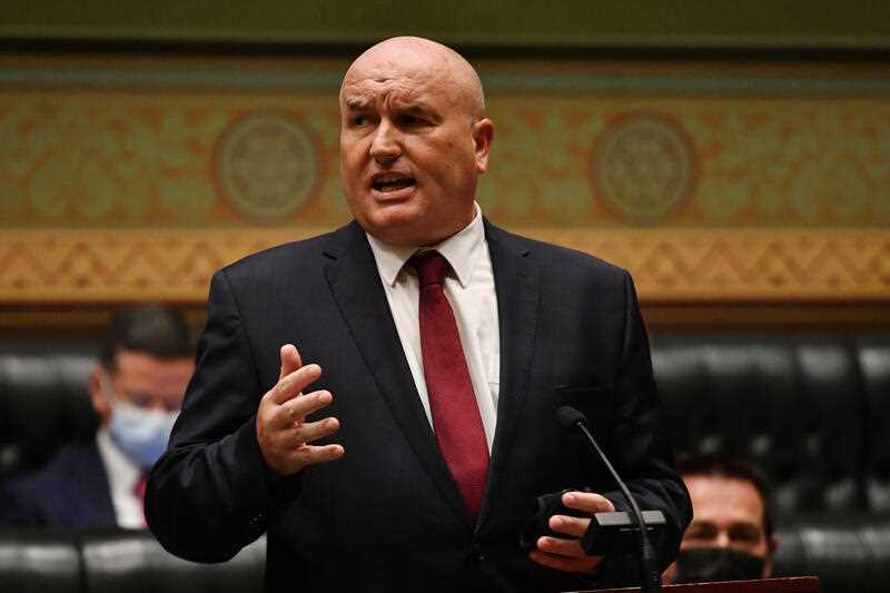 Transport Minister David Elliott during Question Time in the Legislative Assembly at New South Wales Parliament House, in Sydney.