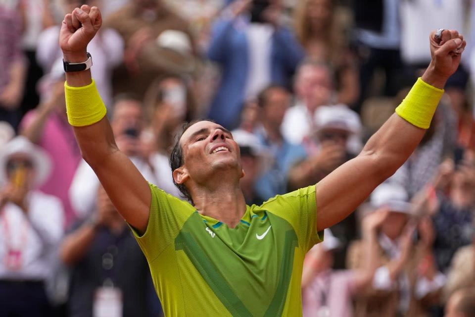 Rafael Nadal clinched his 22nd grand slam title (AP Photo/Michel Euler) (AP)