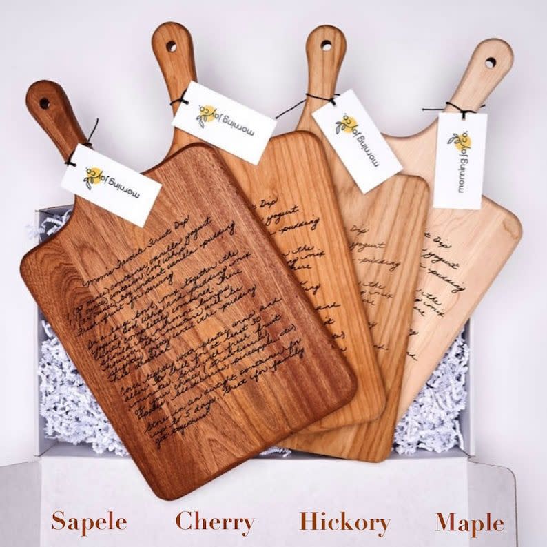 5) Personalized Recipe Cutting Board