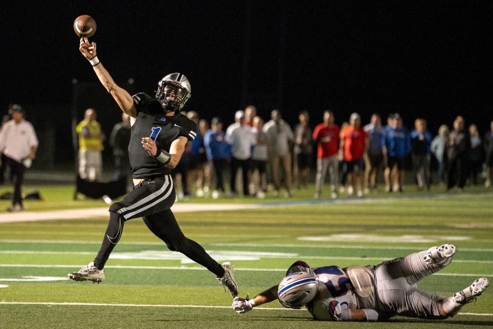 Hilliard Bradley quarterback Bradyn Fleharty has passed for 2,431 yards with 28 touchdowns and three interceptions. He also has rushed for 1,171 yards and 14 touchdowns.