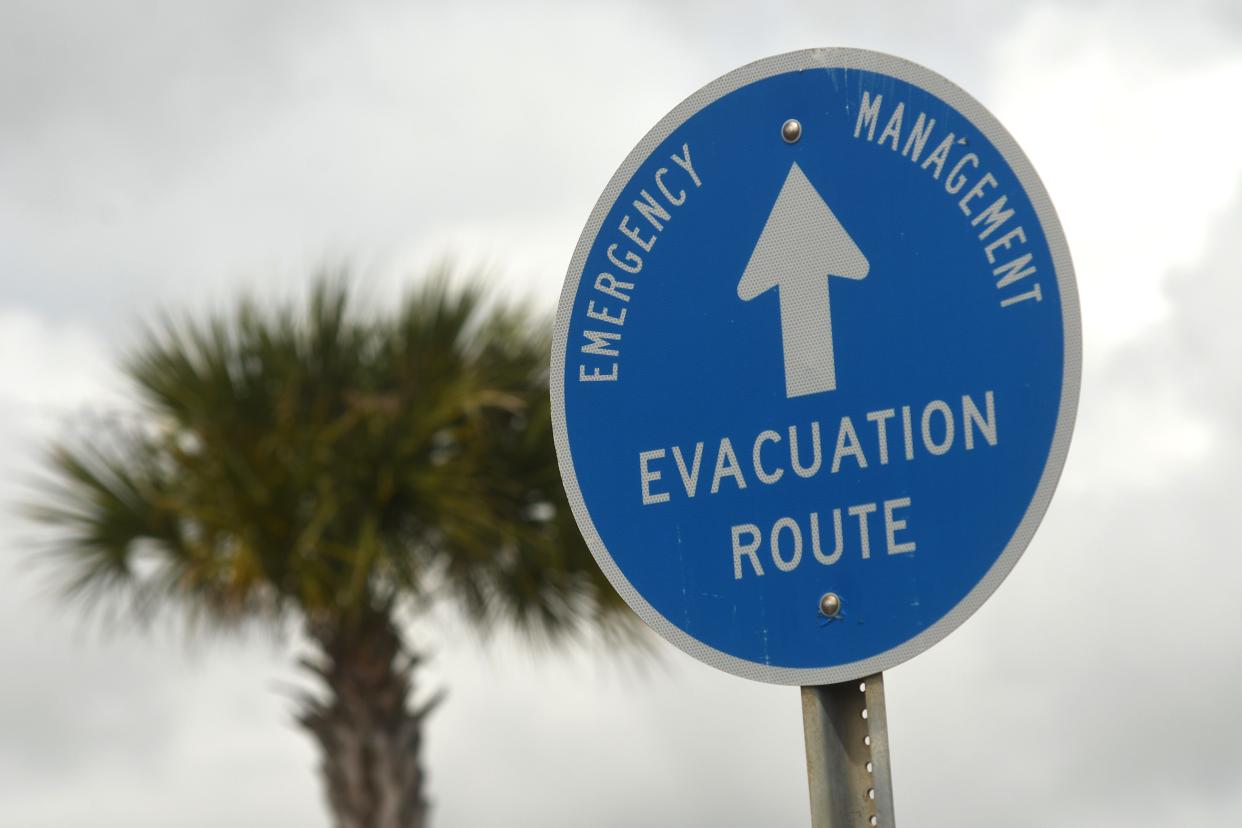A StarNews file photo shows a sign marking a hurricane evacuation route.