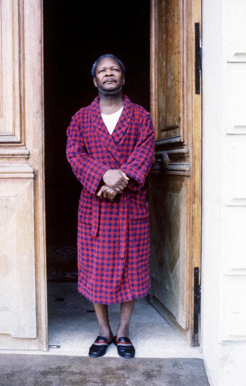 Former Central African Emperor Jean-Bedel Bokassa poses 21 September 1984 at his castle of Hardricourt, Yvelines, a suburb of Paris