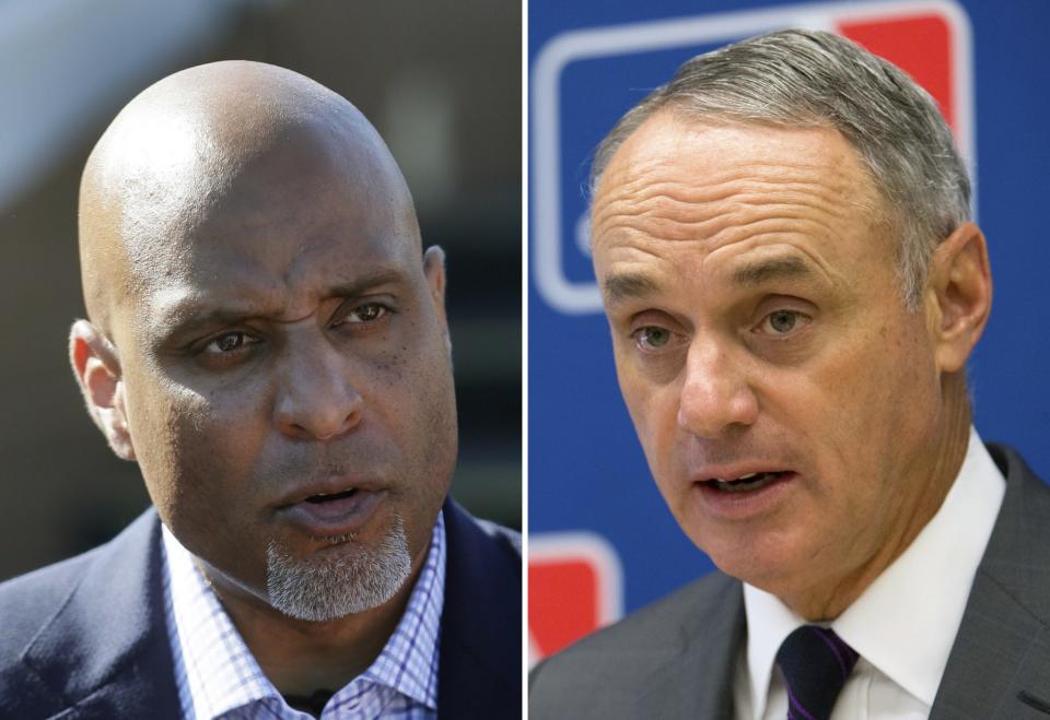 Tony Clark and Rob Manfred