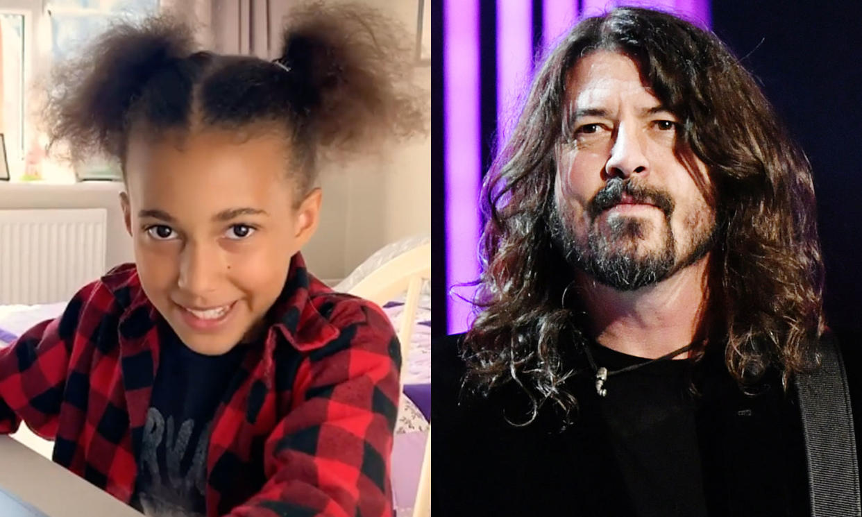 Dave Grohl wrote a theme song for young rocker Nandi Bushell. (Photo: Nandi Bushell via Instagram/Getty Images)