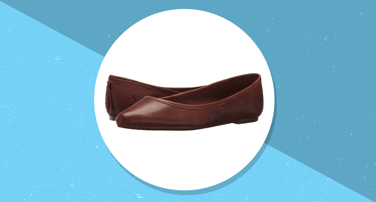 Frye’s best-selling Regina Ballet Flats are on sale at Zappos (Photo: Zappos, Art: Yahoo Lifestyle photo-illustration)