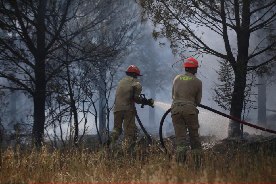 While he is over in Turkey wildfires have broken out