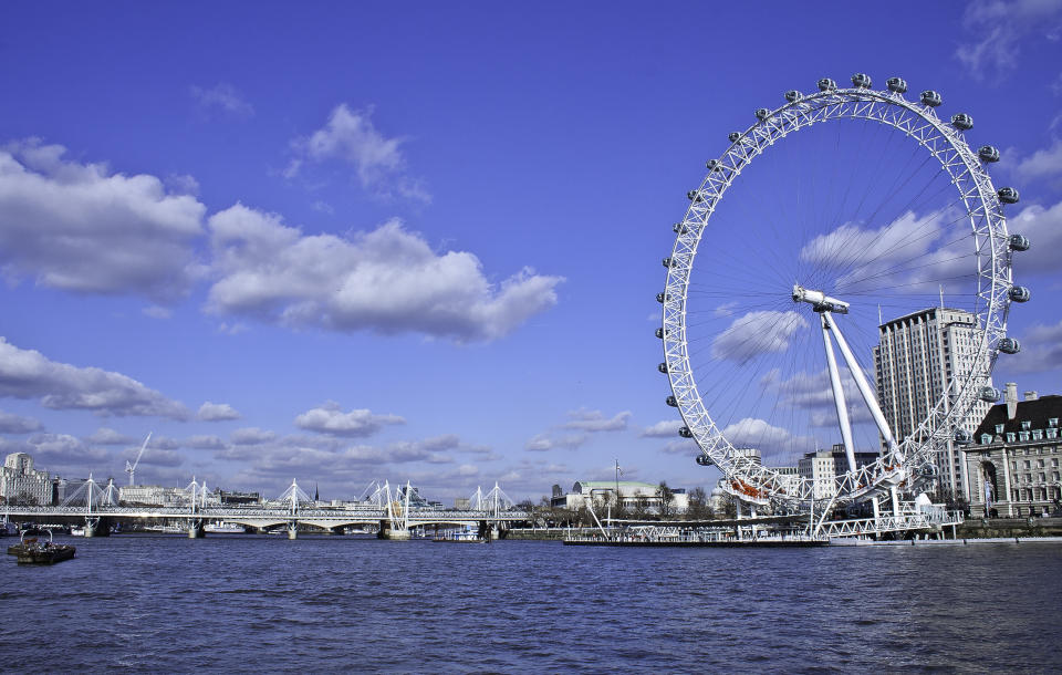 London ferry wheel.