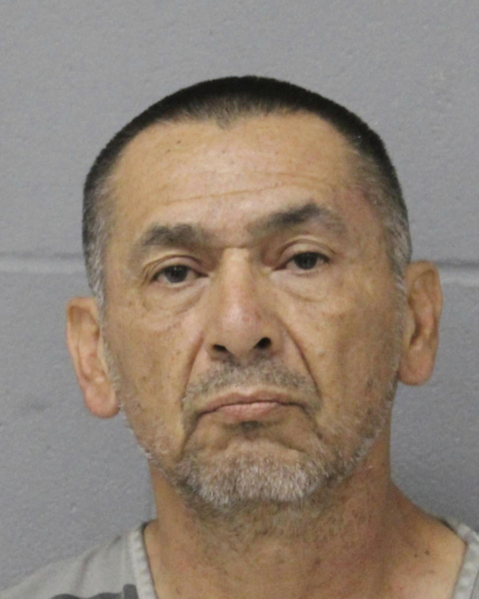 This booking photo provided by the Austin, Texas, Police Department shows Raul Meza Jr. Meza Jr., a Texas man who authorities describe as a “serial killer,” was arrested on Monday, May 29, 2023, for two recent murders, four decades after pleading guilty to the killing of an 8-year-old girl, according to Austin police. (Austin Police Department via AP)