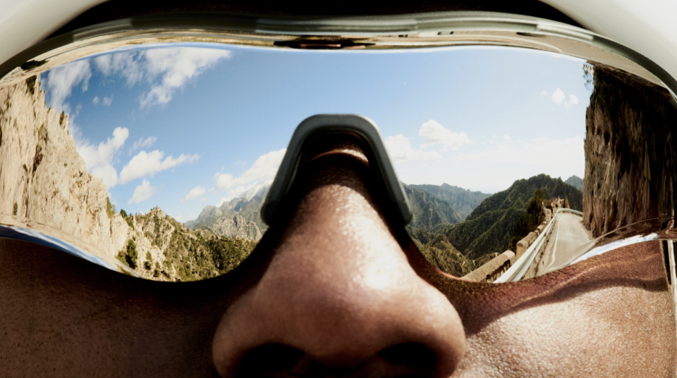  Rapha Reiss sunglasses close up. 