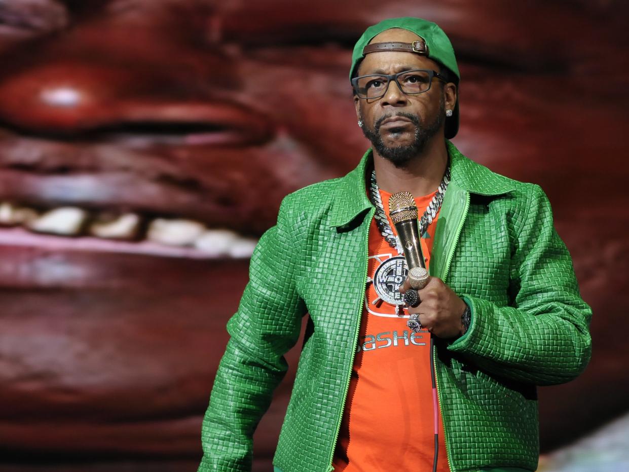 Katt Williams performing live onstage in 2023