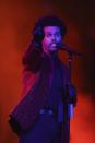 TAMPA, FLORIDA - FEBRUARY 07: The Weeknd performs during the Pepsi Super Bowl LV Halftime Show at Raymond James Stadium on February 07, 2021 in Tampa, Florida. (Photo by Mark LoMoglio - Pool/Getty Images)