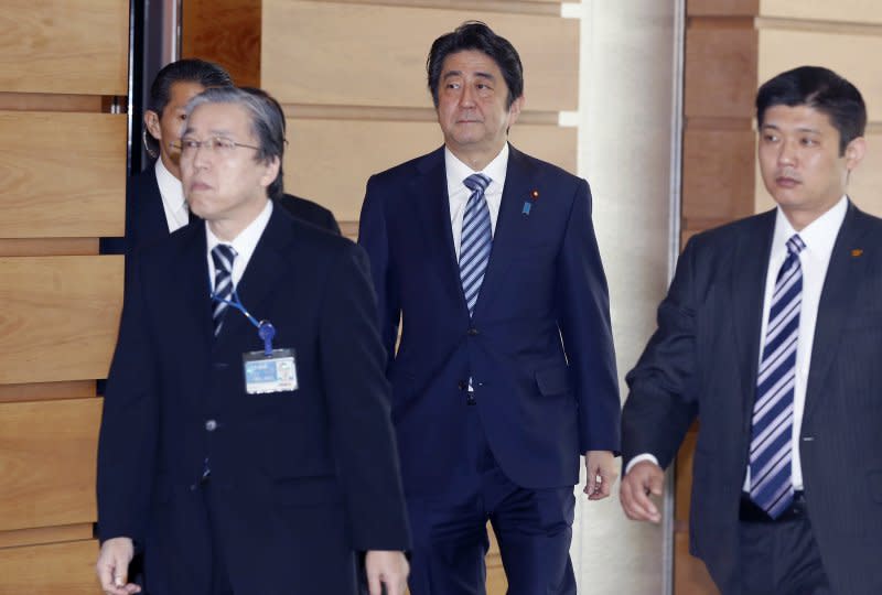 北韓7日早晨發射長程（洲際）彈道飛彈，日本首相安倍晉三召集閣員緊急會商（美聯社）