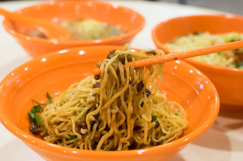 A bowl of dry bak chor mee