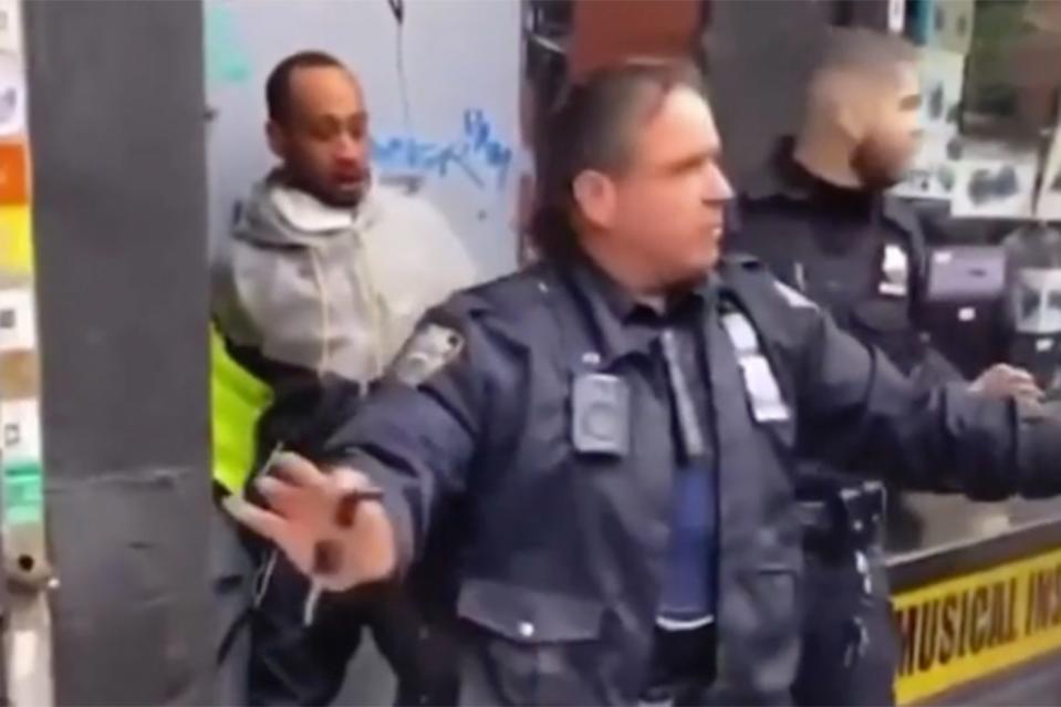 The suspect was then cornered by a raging mob of Harlem locals seeking street justice, forcing a group of NYPD officers to protect him, video showed. Citizen