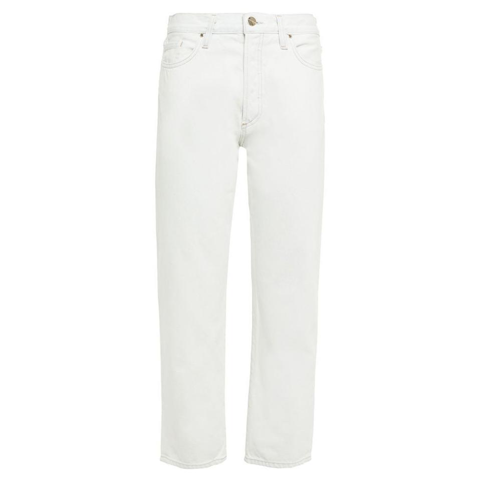 18) The Relaxed Straight Cropped Mid-Rise Straight-Leg Jeans