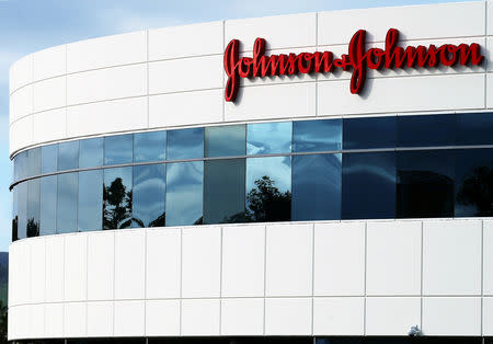 FILE PHOTO: A Johnson & Johnson building is shown in Irvine, California, U.S., January 24, 2017. REUTERS/Mike Blake/File Photo