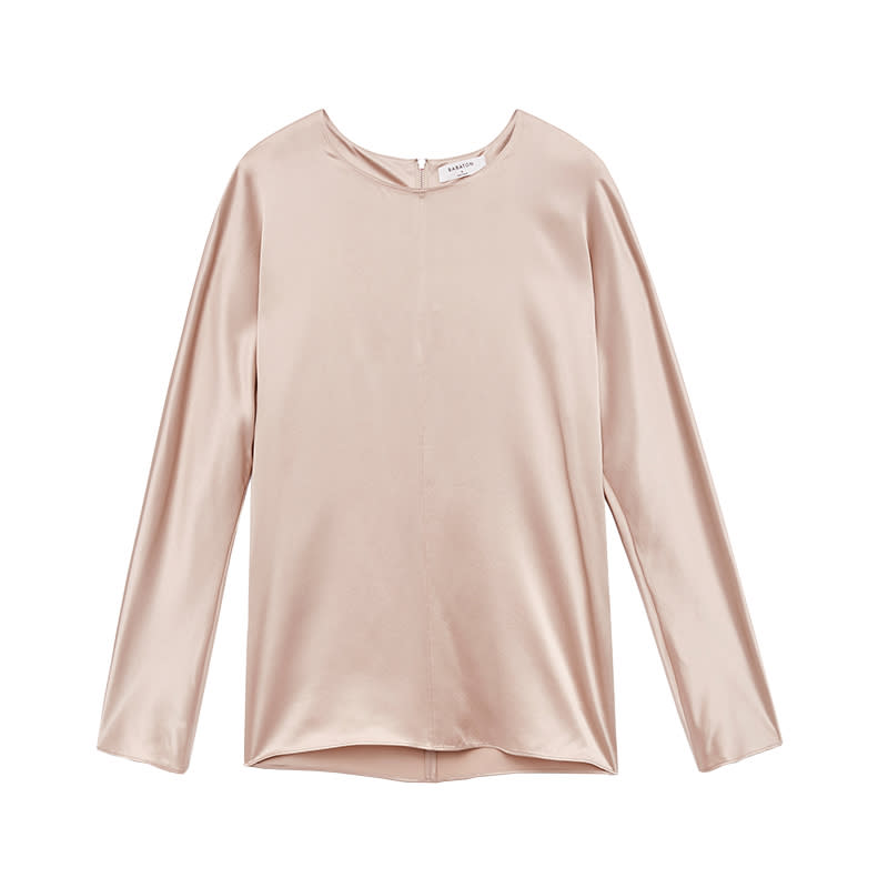 <a rel="nofollow noopener" href="http://us.aritzia.com/product/morimoto-blouse/63759.html?dwvar_63759_color=10723" target="_blank" data-ylk="slk:Morimoto Blouse, Babaton, $145;elm:context_link;itc:0;sec:content-canvas" class="link ">Morimoto Blouse, Babaton, $145</a>