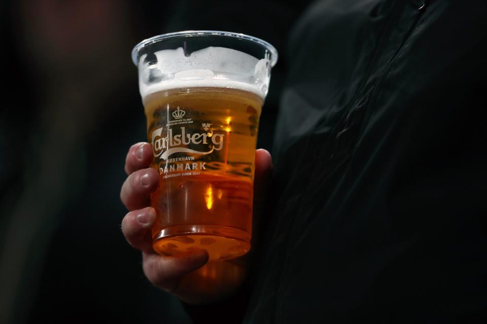 <p>Cheers: fans can have a beer when they return to grounds</p> (Getty Images)