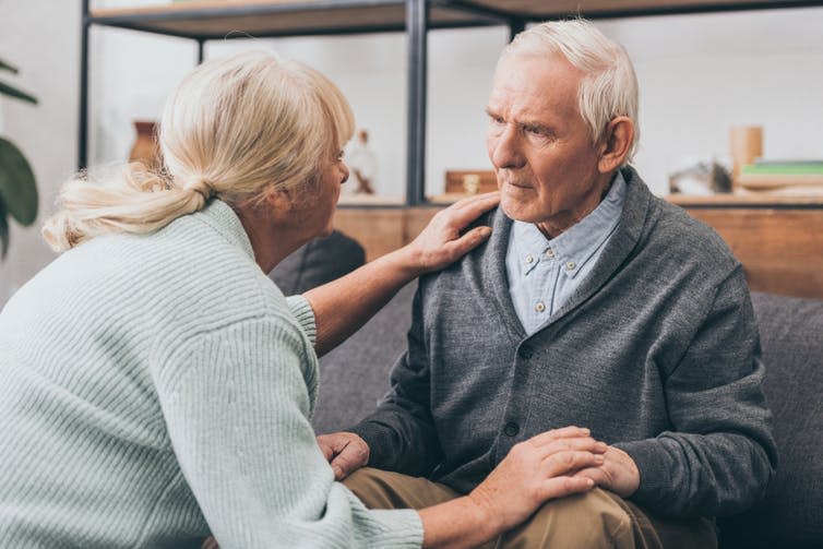 Older adult in a care home.