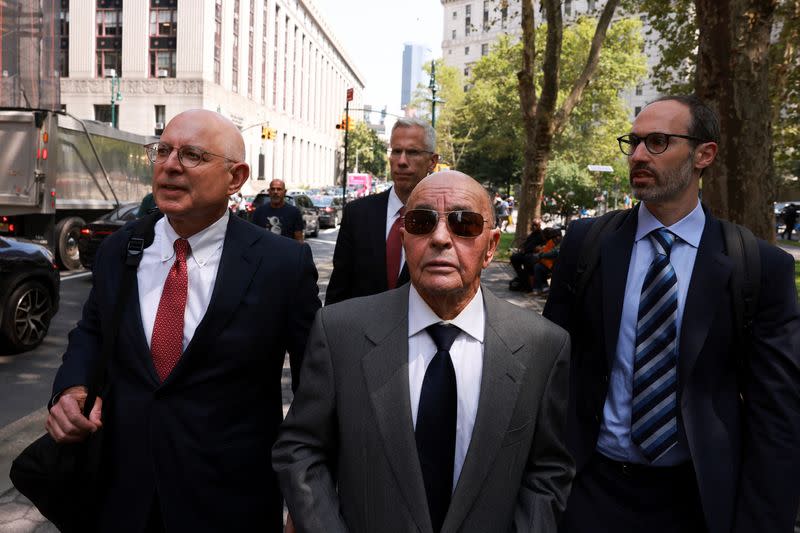 British billionaire and Tottenham Hotspur owner Joe Lewis at the United States Courthouse in New York City