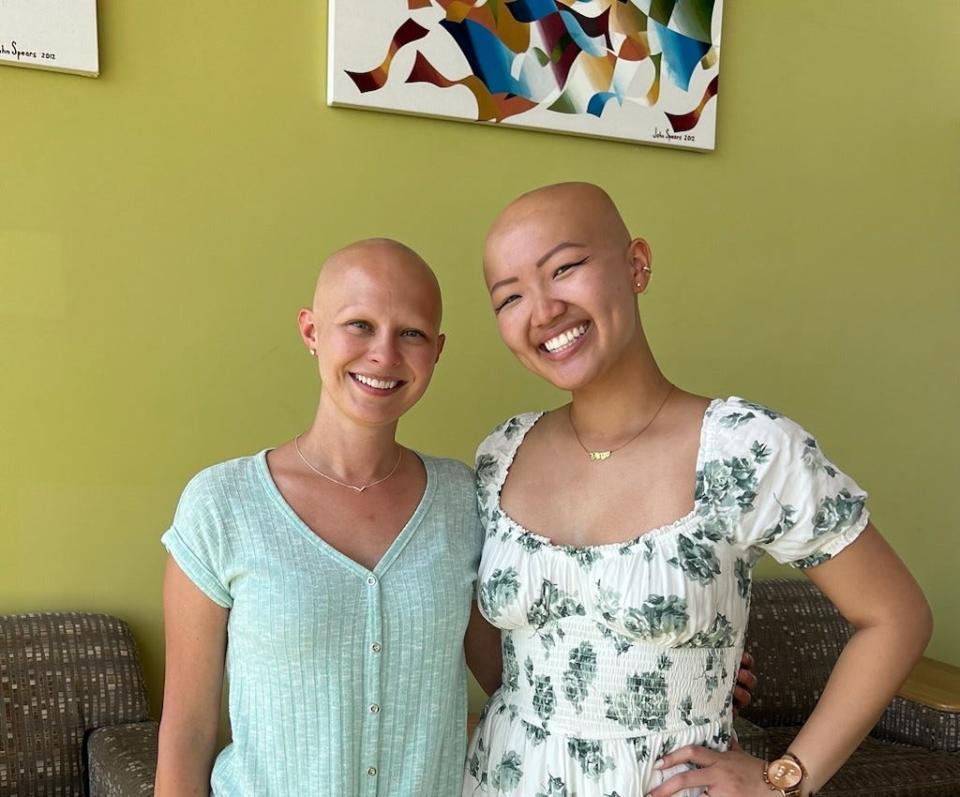 Stephanie Yuen, right, and her former teacher Julianne Jay in a recent photo.