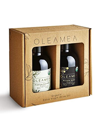 Oleamea Gift Pack | Organic Olive Oil Extra Virgin | 2019 Harvest | Award Winning | Early Harvest, Cold Pressed, Medium Intensity | 8.5 fl oz each (Amazon / Amazon)