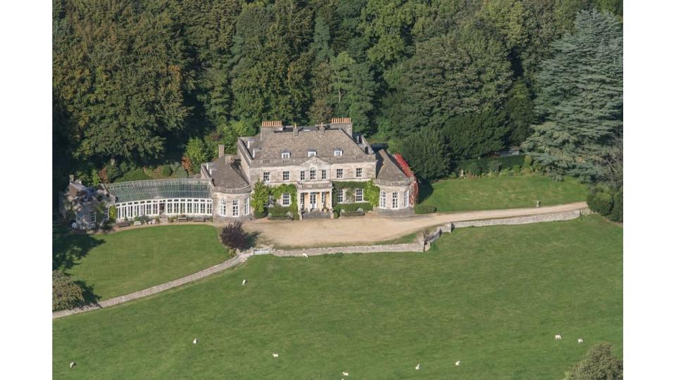  Aerial view of Gatcombe Park where Princess Anne lives 