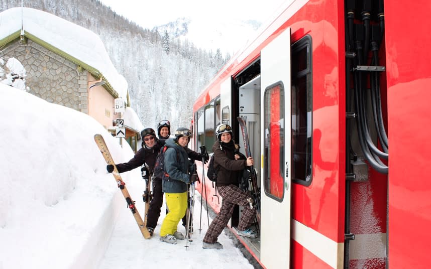 A number of ski resorts across Europe are easily accessed by rail