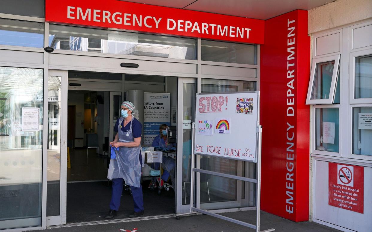 Hospital A&E entrance - Steve Parsons/AFP