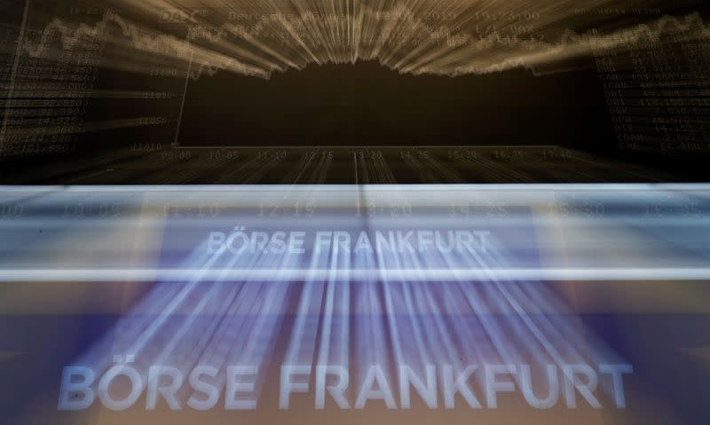 FILE PHOTO: The German share prize index (DAX) board is seen at the end of a trading day at the German stock exchange (Deutsche Boerse) in Frankfurt