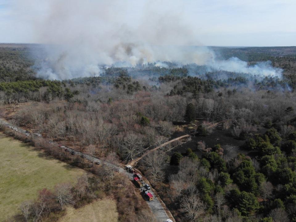 Swirling winds made fighting the fire especially difficult Wednesday.