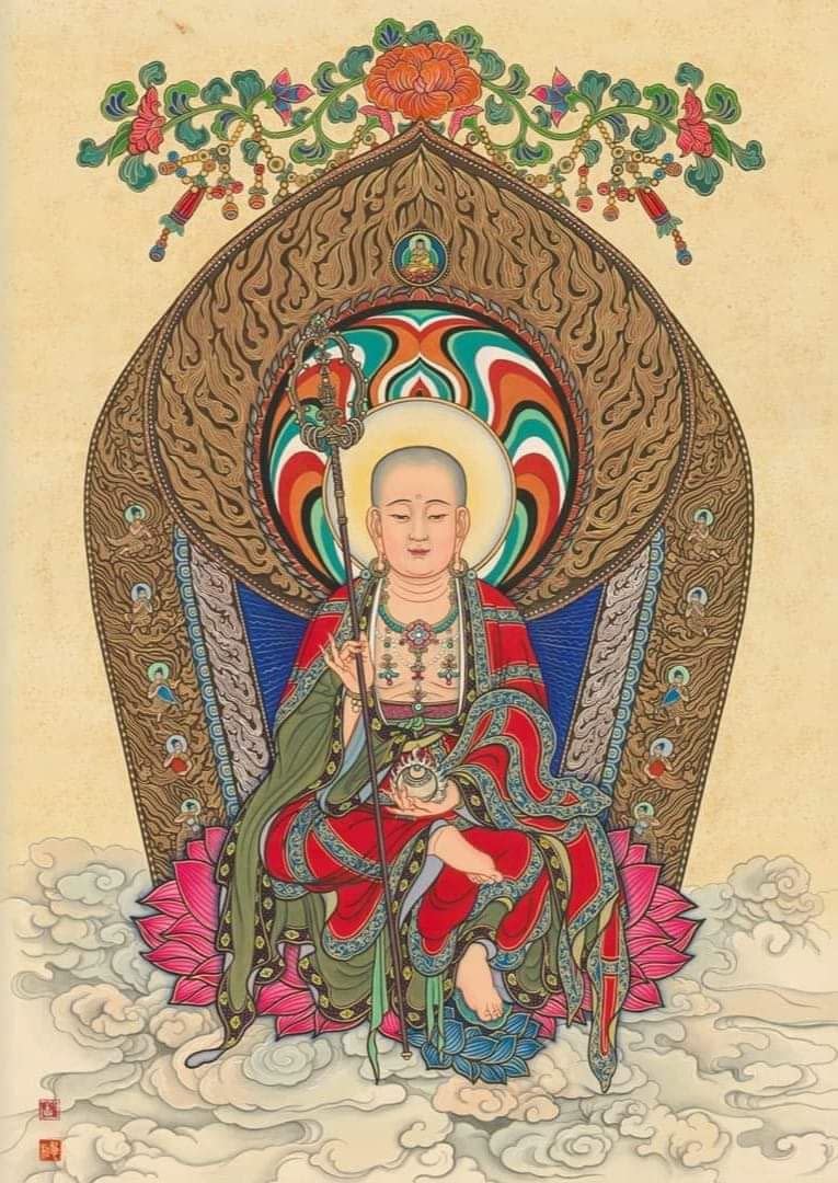 鬼門關的同一天也是地藏王菩薩生日，念10個字有驚人好處。 （圖／慧松居士恭繪 雲水堂提供）
