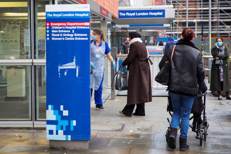 Royal London Hospital amid COVID-19 outbreak, in London