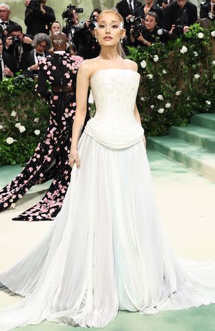 <p>Jamie McCarthy/Getty</p> Ariana Grande at the Met Gala on May 6, 2024