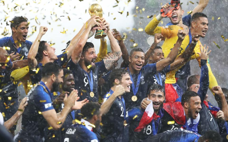 France lift the 2018 World Cup trophy/Let's settle sport's great debate: talent vs team spirit