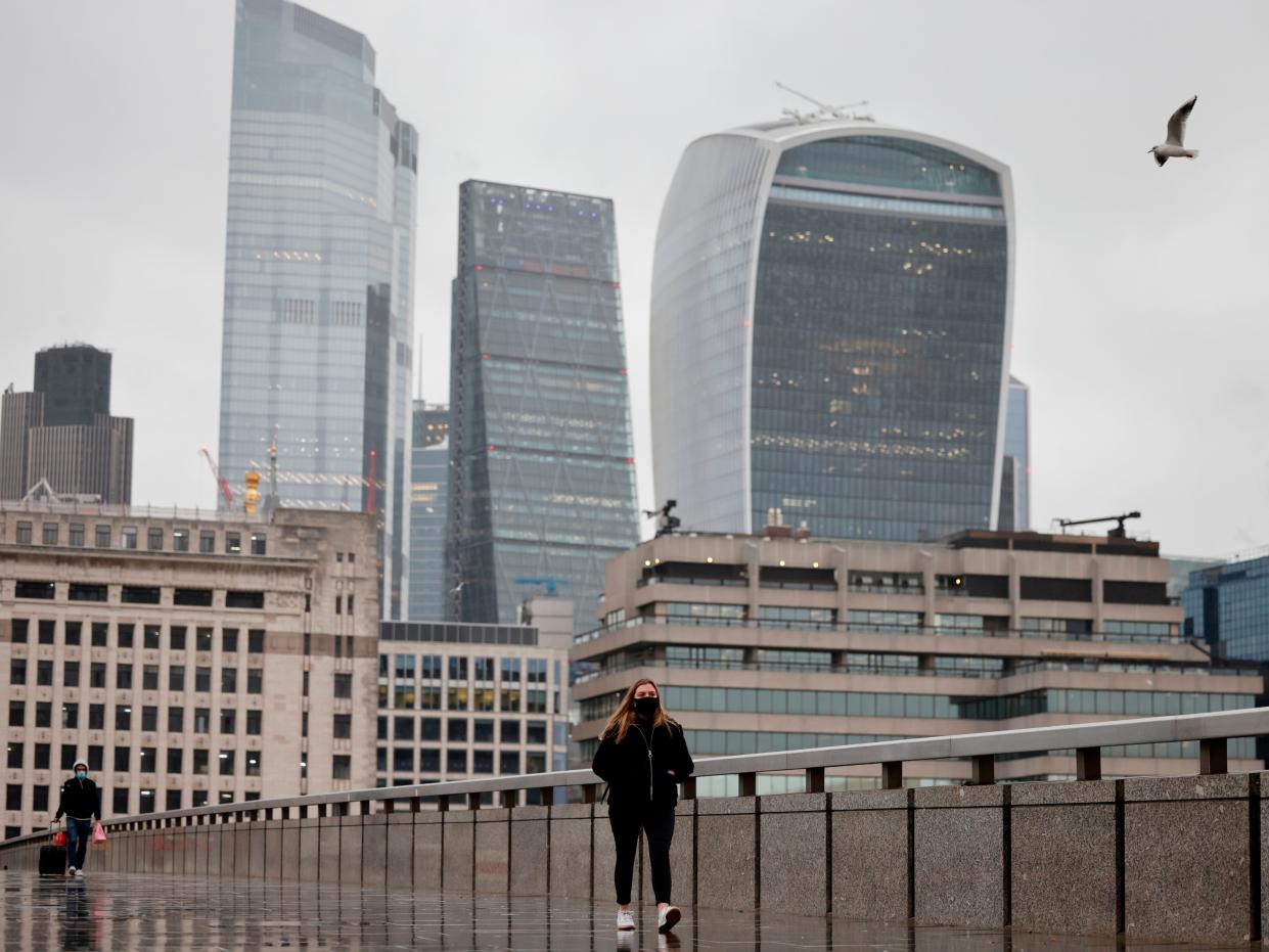 Offices could reopen on or before 17 May, according to Boris Johnson’s roadmap out of lockdown (AFP via Getty Images)