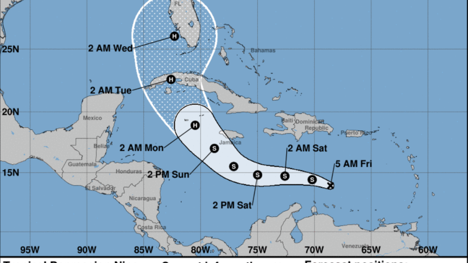 Se forma depresión tropical nueve y los expertos pronostican que se convertirá en el huracán Hermine.