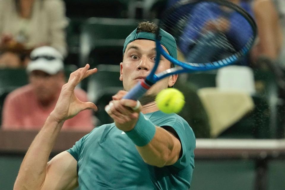 Jack Draper defeated Andy Murray to reach the fourth round at Indian Wells (Mark J. Terrill/AP) (AP)