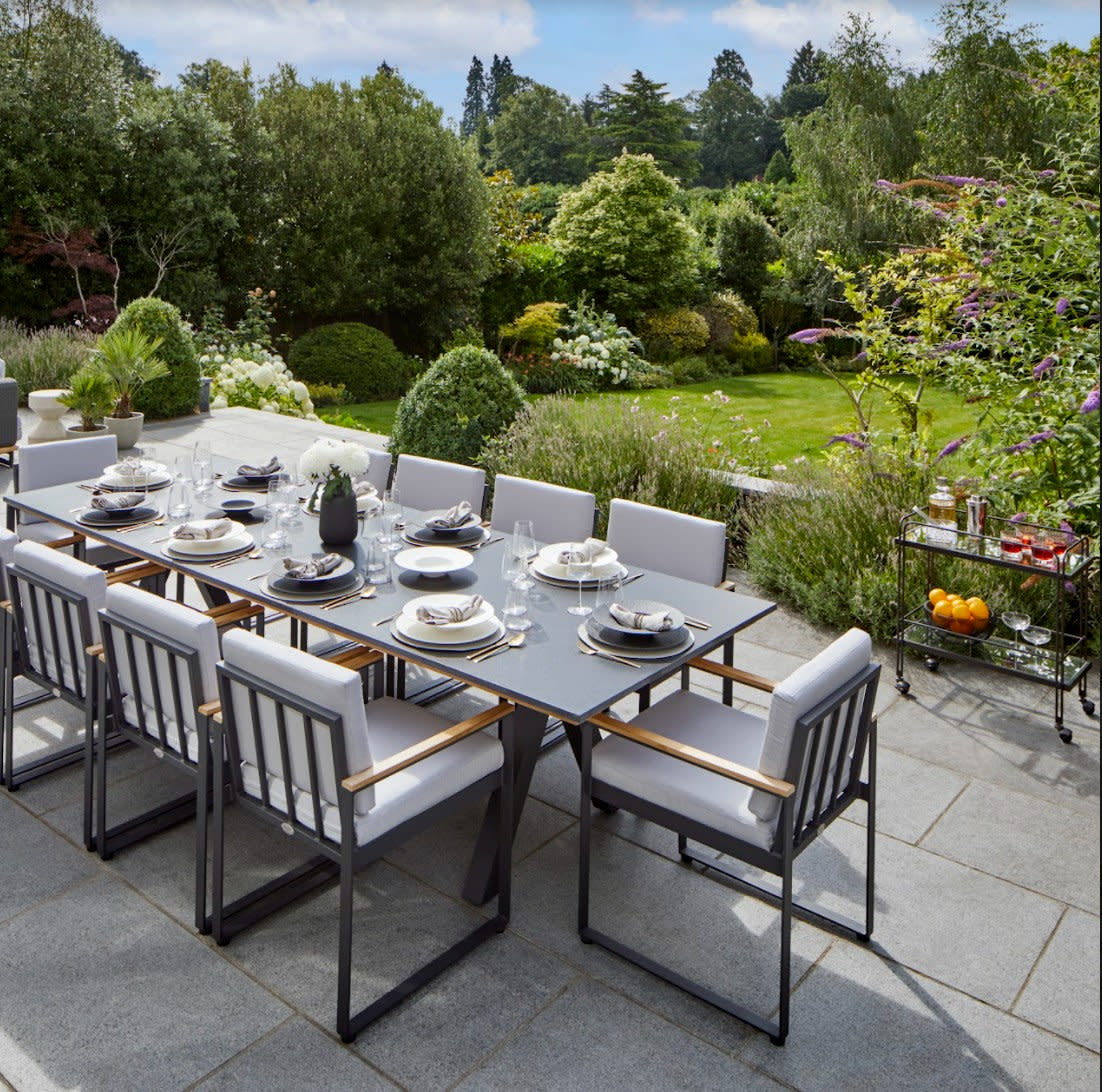 The outdoor seating area overlooks the incredible garden. (Omaze/SWNS)
