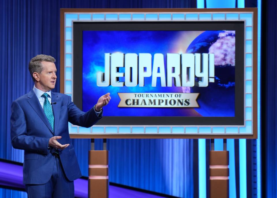 'Jeopardy!' host Ken Jennings is seen hosting Tournament of Champions.