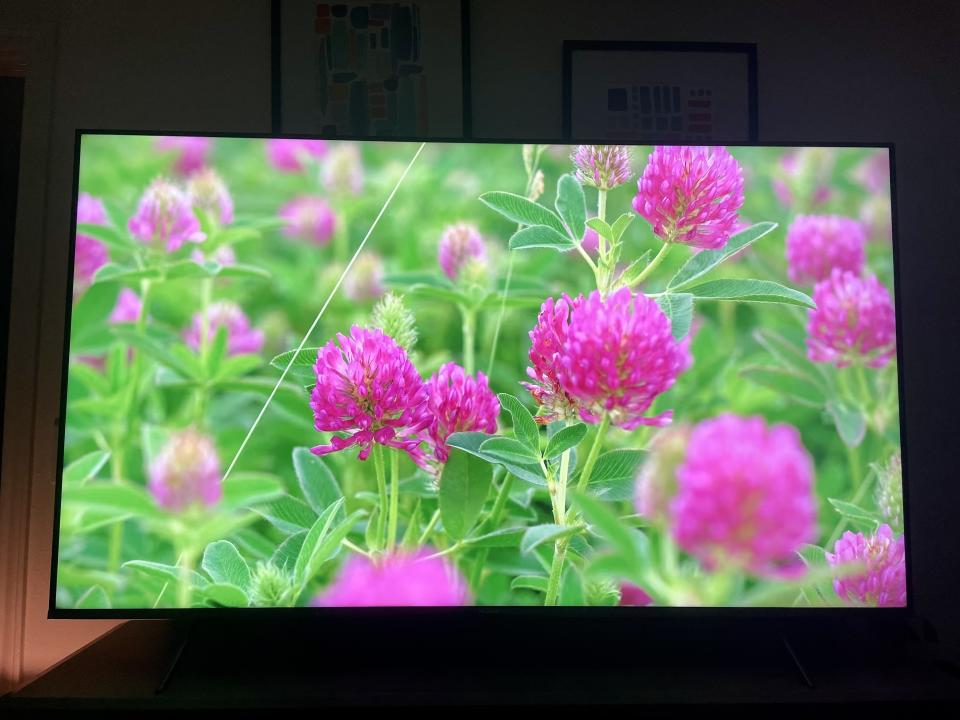 testing the Hisense U6H 65-inch tv