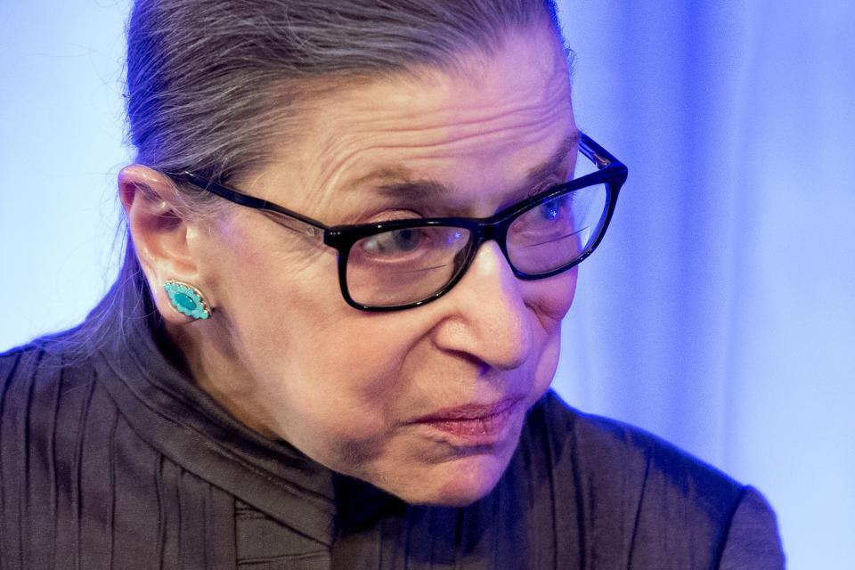 Ginsburg has had several health scares during her tenure on the Supreme Court, but she regularly returns to work. (Photo: JIM WATSON via Getty Images)