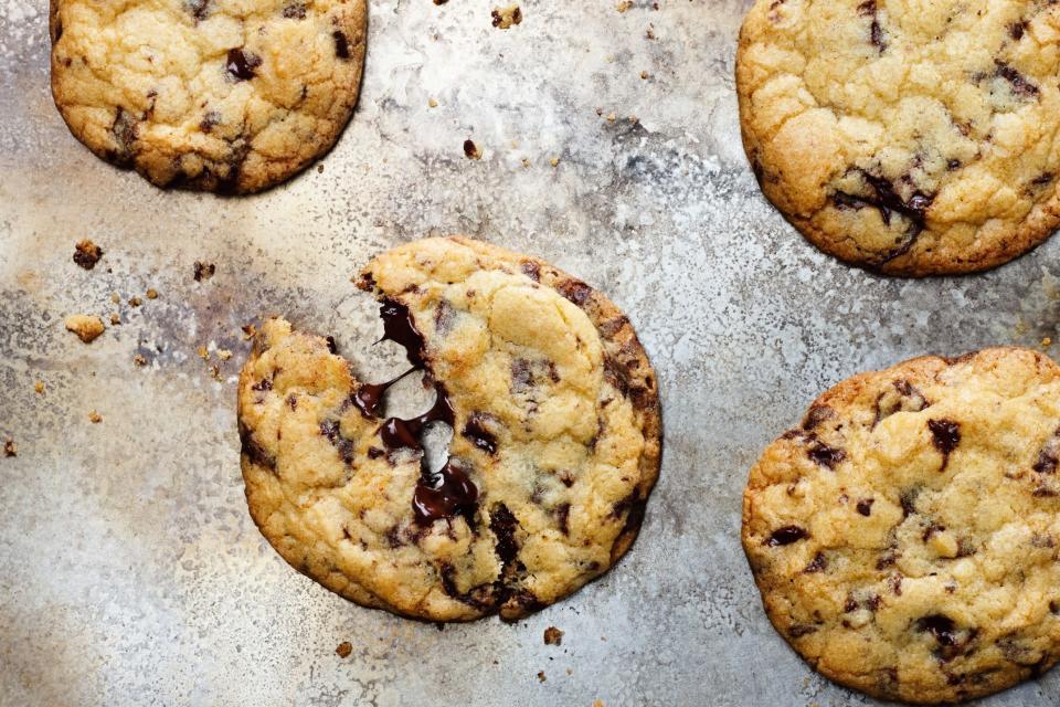 We went on a quest for the ultimate chocolate chip cookie recipe. This is the one you want to make. <a href="https://www.epicurious.com/recipes/food/views/our-favorite-chocolate-chip-cookies?mbid=synd_yahoo_rss" rel="nofollow noopener" target="_blank" data-ylk="slk:See recipe." class="link ">See recipe.</a>