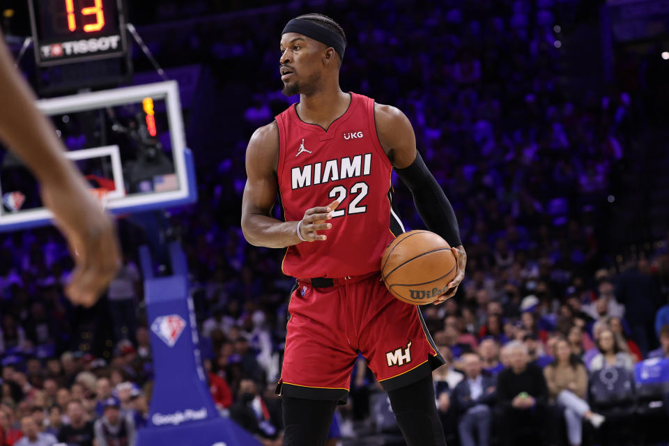 Jimmy Butler (pictured) in action during NBA semifinals between Philadelphia 76ers and Miami Heat.
