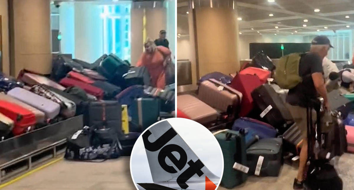 Les passagers de Jetstar se bousculent alors qu’un accident de bagages provoque le chaos à l’aéroport de Bali