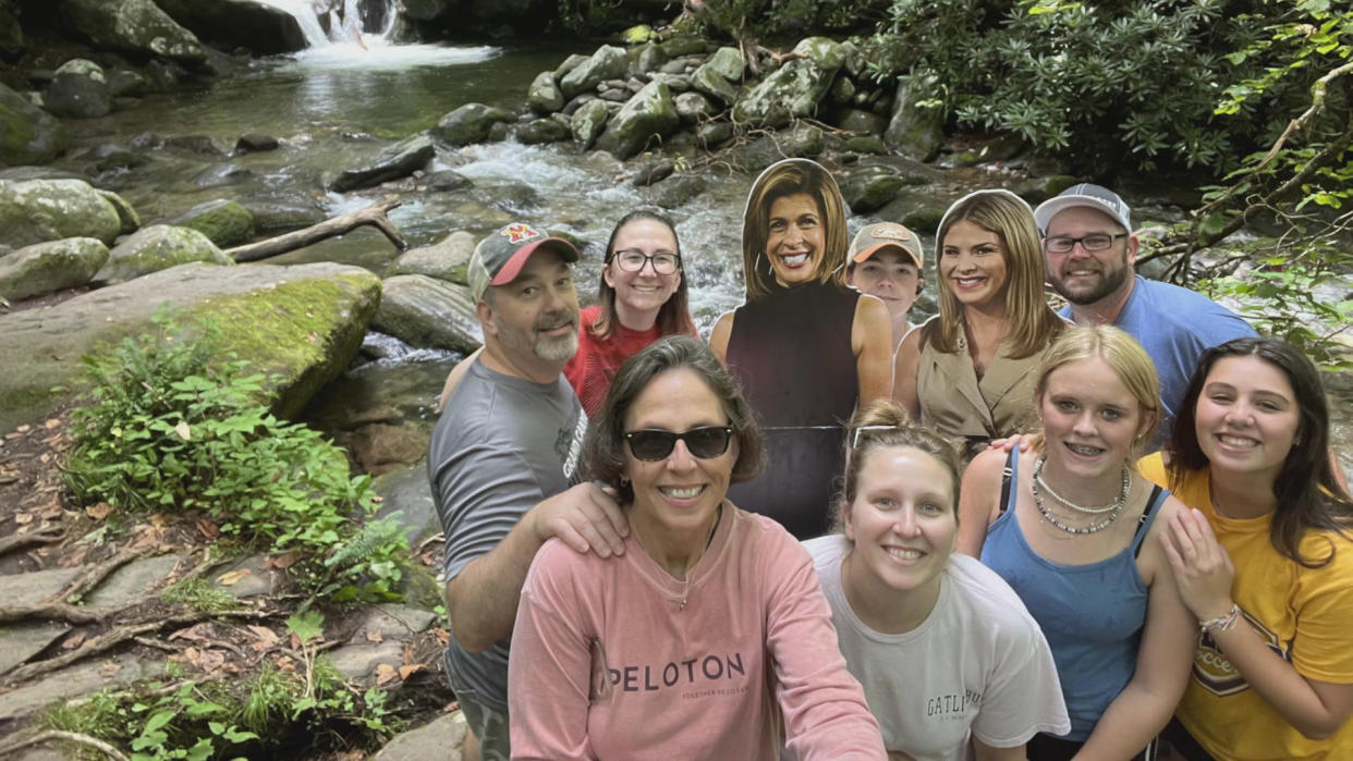 Lee Family and Hoda and Jenna cutouts. (Courtesy Lee Family)