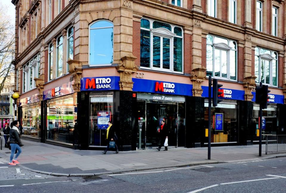 Metro Bank reported record growth in revenue as it took in more interest from customer loans this year (Nick Ansell/ PA) (PA Archive)